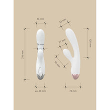 Load image into Gallery viewer, Pada Rabbit and G-Spot Pulsing Vibrator White