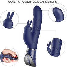 Load image into Gallery viewer, 9.5" Greedy Rechargeable G Spot Rabbit Vibrator Clit Stimulator Dildo - LOVEBEE