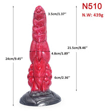 Load image into Gallery viewer, FAAK N5010 Aula 9.5" Alien Design Platinum Liquid Silicone Anal Plug Dildo