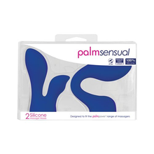 Load image into Gallery viewer, PalmSensual Massager Heads Attachments for use with PalmPower Wand Blue