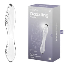 Load image into Gallery viewer, Satisfyer Dazzling Crystal HOT COLD Temperature Glass Double Ended Dildo Sex Toy