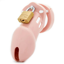 Load image into Gallery viewer, CB-X Cockcage CB-6000 Clear Male Penis Chastity Kit Cage Pink