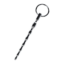 Load image into Gallery viewer, Silver Metal Braided Urethral Plug w Replaceable Ring