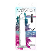 Load image into Gallery viewer, Addiction Crystal Straight 9" Dildo & Bonus Power Bullet Vibrator Dong Sex Toy
