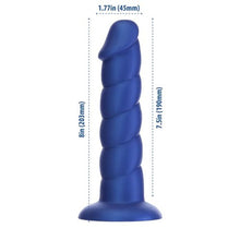 Load image into Gallery viewer, Unicorn Dildo 8in Blue