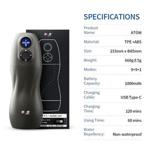 Load image into Gallery viewer, Drywell Atom Electronic AUTOMATIC Vibrating Sucking Male Masturbator