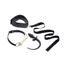 Load image into Gallery viewer, Puppy Play Set inc Gag, Plug, & Collar Black