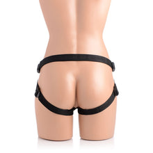 Load image into Gallery viewer, Brazen 8" Silicone Dildo w Harness Flesh