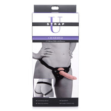 Load image into Gallery viewer, Charmed 7.5" Silicone Dildo w Harness Flesh