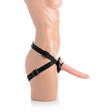 Load image into Gallery viewer, Charmed 7.5" Silicone Dildo w Harness Flesh