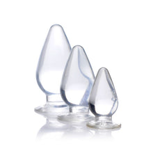 Load image into Gallery viewer, Triple Cones 3 Pc Anal Plug Set Clear