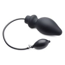 Load image into Gallery viewer, Ass Pand Large Inflatable Silicone Plug Black - LOVEBEE