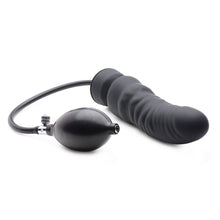 Load image into Gallery viewer, Dick Spand Inflatable Silicone Dildo Black