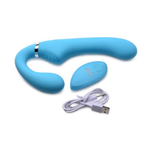 Load image into Gallery viewer, Mighty Rider 10X Strapless Strap-On Blue w Remote