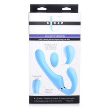 Load image into Gallery viewer, Mighty Rider 10X Strapless Strap-On Blue w Remote