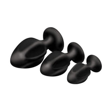 Load image into Gallery viewer, Triple Juicers Silicone Anal Plug Set Black