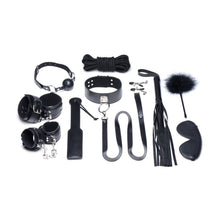 Load image into Gallery viewer, Deluxe 10 Piece Bondage Set Black
