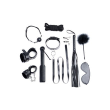 Load image into Gallery viewer, Deluxe 10 Piece Bondage Set Black
