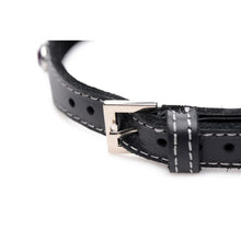 Load image into Gallery viewer, Bling Vixen Leather Choker w/ Clear Rhinestones