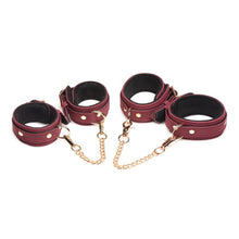 Load image into Gallery viewer, 6 Pc Velvet Bondage Set Burgundy - LOVEBEE