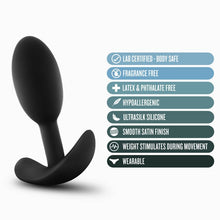 Load image into Gallery viewer, Anal Adventures Platinum Silicone Vibra Slim Plug Small