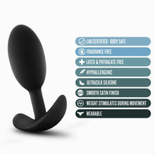 Load image into Gallery viewer, Anal Adventures Platinum Silicone Vibra Slim Plug Medium