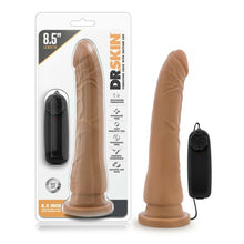 Load image into Gallery viewer, Dr Skin 8.5in Vibrating Realistic Cock w Suction Mocca