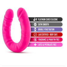 Load image into Gallery viewer, Ruse Silicone 18" Large Pink Double Dong Lesbian Couples Sex Toy