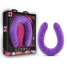 Load image into Gallery viewer, Ruse Silicone 18" Large Purple Double Dong Lesbian Couples Sex Toy