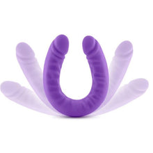 Load image into Gallery viewer, Ruse Silicone 18" Large Purple Double Dong Lesbian Couples Sex Toy