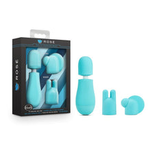 Load image into Gallery viewer, Rose Petite Massage Wand Blue