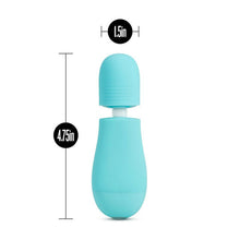 Load image into Gallery viewer, Rose Petite Massage Wand Blue