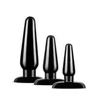 Load image into Gallery viewer, Anal Adventures 3Pc Basic Plug Kit Black