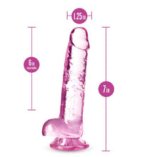 Load image into Gallery viewer, Naturally Yours 7" Crystaline Dildo Rose