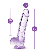 Load image into Gallery viewer, Naturally Yours 6" Crystaline Dildo Amethyst