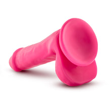 Load image into Gallery viewer, Blush Neo Dual Density Cock Balls 6" Dildo Neon Pink Dong Sex Toy