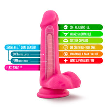 Load image into Gallery viewer, Blush Neo Dual Density Cock Balls 6" Dildo Neon Pink Dong Sex Toy