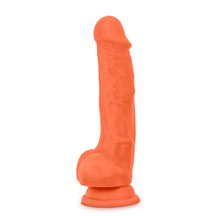 Load image into Gallery viewer, Neo Elite 7.5" Silicone Dual Density Cock Balls Dildo Neon Orange Sex Toy