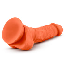 Load image into Gallery viewer, Neo Elite 7.5" Silicone Dual Density Cock Balls Dildo Neon Orange Sex Toy