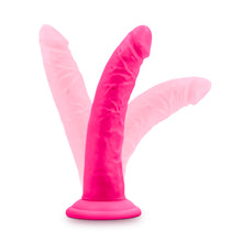 Load image into Gallery viewer, Neo Elite 7.5" SILICONE Dual Density Cock Dildo Suction Cup Neon Pink Sex Toy