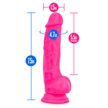 Load image into Gallery viewer, Blush Neo Dual Density Cock Balls 7" Dildo Neon Pink Dong Sex Toy
