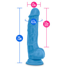Load image into Gallery viewer, Blush Neo Dual Density Cock Balls 7" Dildo Neon Blue Dong Sex Toy