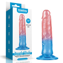 Load image into Gallery viewer, Dazzle Studs Dildo 7in Pink/Blue
