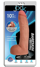 Load image into Gallery viewer, JOCK 10" Bareskin Vibrating Dong Balls Realistic Dildo Suction Cup Vanilla