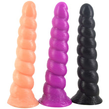 Load image into Gallery viewer, FAAK 10" Anal Butt Plug Textured 25cm Big Dildo Suction Cup Large Sex Dong Huge