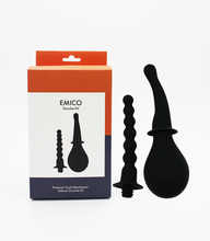Load image into Gallery viewer, Emico Anal Cleanser Douche Dual Head Rectal Enema Bulb Vaginal Syringe Cleaner