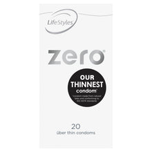 Load image into Gallery viewer, LifeStyles Zero Male Condoms 20 pack
