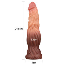 Load image into Gallery viewer, Lovetoy Nature Cock 9.5” ALIEN Dual-Layer Silicone Dildo Realistic