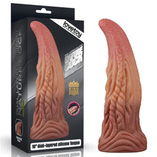 Load image into Gallery viewer, Lovetoy Nature Cock 10” ALIEN TONGUE Dual-Layer Silicone Dildo Realistic