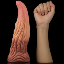 Load image into Gallery viewer, Lovetoy Nature Cock 10” ALIEN TONGUE Dual-Layer Silicone Dildo Realistic